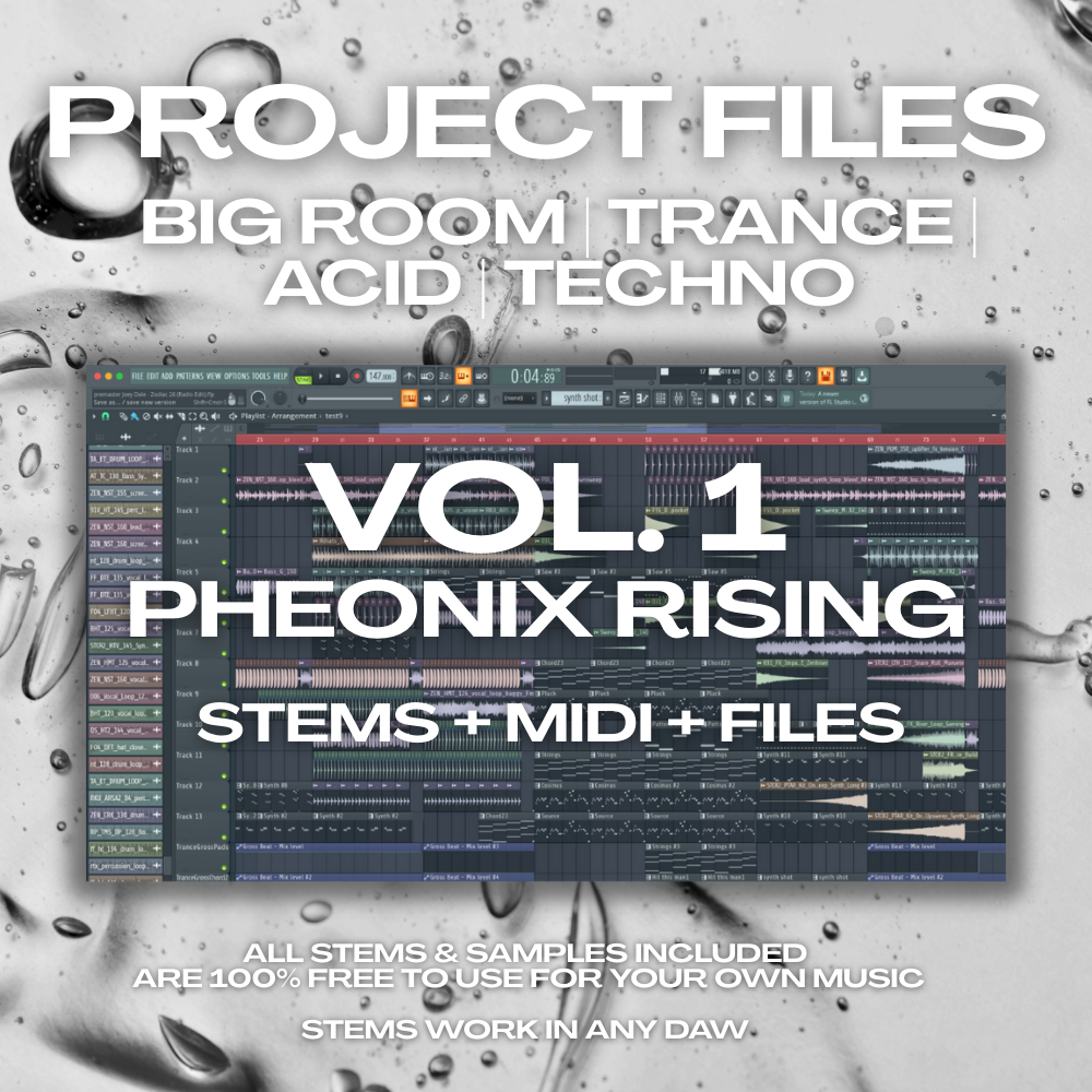 Big Room, Techno, Trance & Acid Producer Pack Vol. 1 | Stems, MIDI & FLP Files