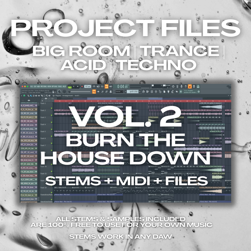 Big Room, Techno, Trance & Acid Producer Pack Vol. 2 | Stems, MIDI & FLP Files | Stems, MIDI & FLP Files
