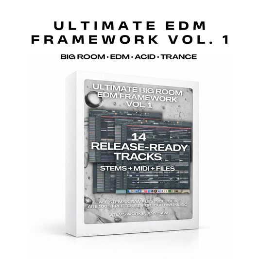 ULTIMATE BIG ROOM EDM FRAMEWORK VOL. 1 | 14 Release-Ready Project Files: All Stems & MIDI