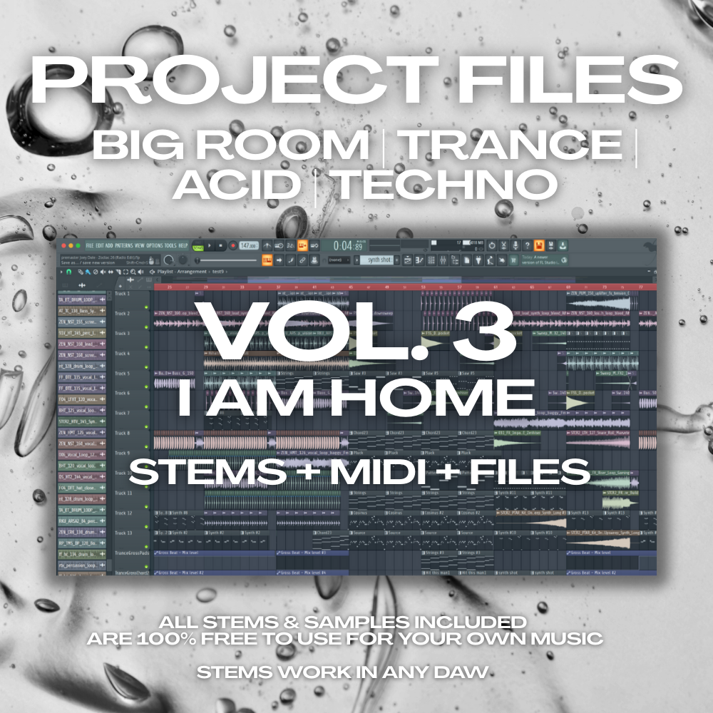 Big Room, Techno, Trance & Acid Producer Pack Vol. 3 | Stems, MIDI & FLP Files | Stems, MIDI & FLP Files