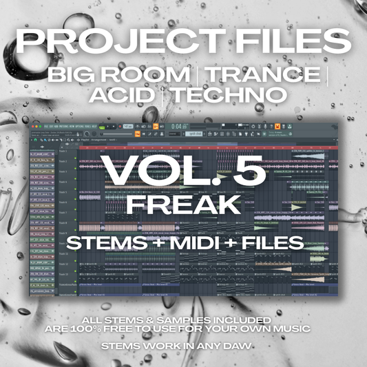Big Room, Techno, Trance & Acid Producer Pack Vol. 5| Stems, MIDI & FLP Files