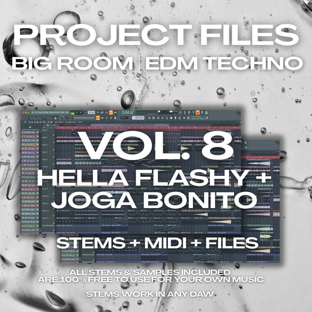 Big Room, Techno, Trance & Acid Producer Pack Vol. 8 | Stems, MIDI & FLP Files