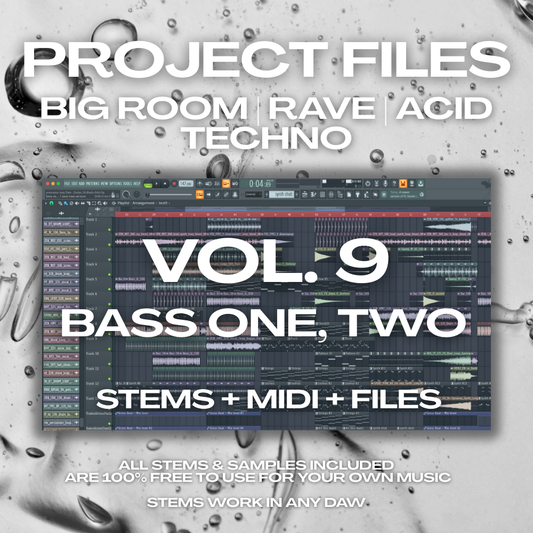 Big Room, Techno, Trance & Acid Producer Pack Vol. 9 | Stems, MIDI & FLP Files