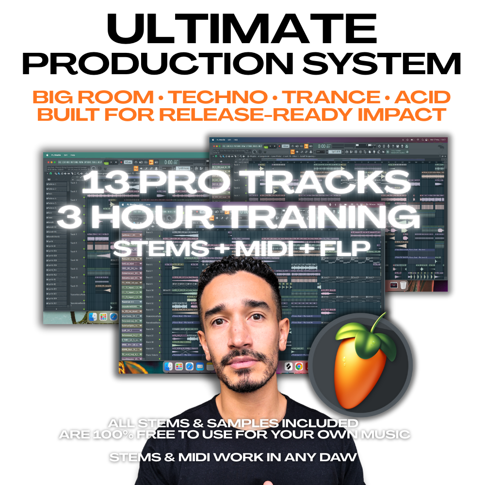 Ultimate Production System™ | 13 Release-Ready Project Files: All Stems, MIDI, FLPs + Full Deep-Dive Training