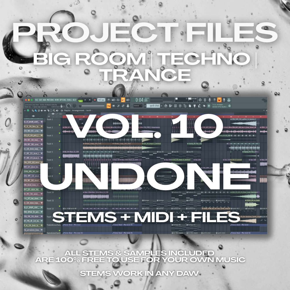 Big Room, Techno, Trance & Acid Producer Pack Vol. 10 | Stems, MIDI & FLP Files