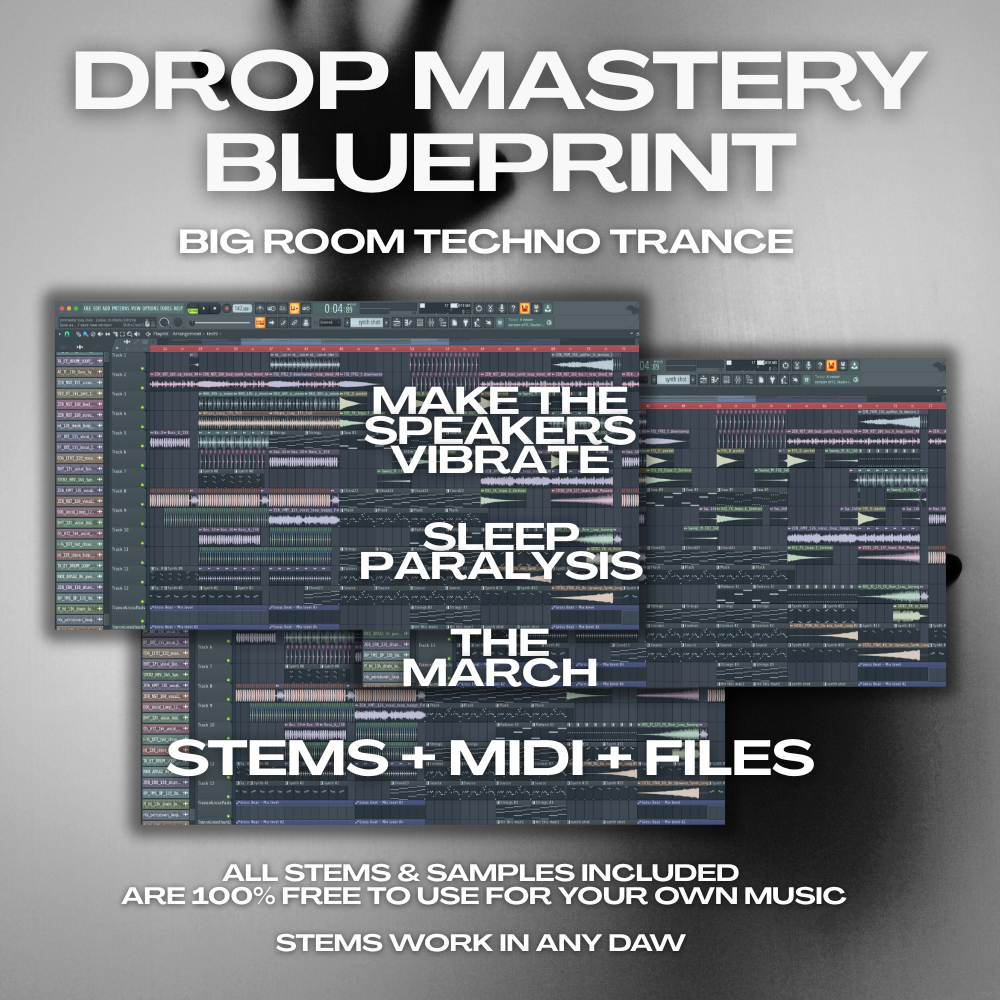 Drop Mastery Blueprint — Build Hard-Hitting Drops in FL Studio (1 Hour Mini Course + 3 FLPs & Stems + Signature Sound™ Sample Pack)